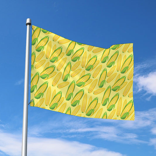 Corn Cob Pattern Print Polyester Flag