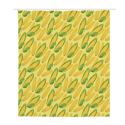 Corn Cob Pattern Print Polyester Shower Curtain