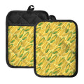 Corn Cob Pattern Print Pot Holders With Pocket