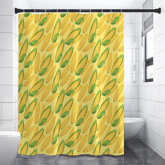 Corn Cob Pattern Print Premium Shower Curtain
