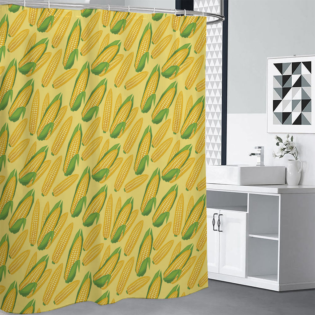 Corn Cob Pattern Print Premium Shower Curtain