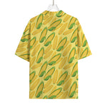 Corn Cob Pattern Print Rayon Hawaiian Shirt