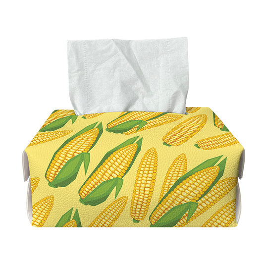 Corn Cob Pattern Print Rectangle Tissue Box Cover