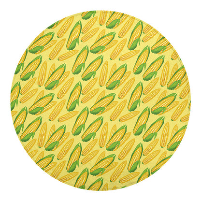Corn Cob Pattern Print Round Blanket