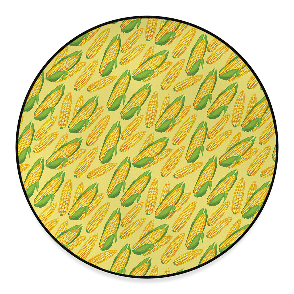 Corn Cob Pattern Print Round Floor Mat
