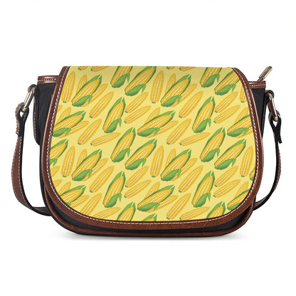 Corn Cob Pattern Print Saddle Bag