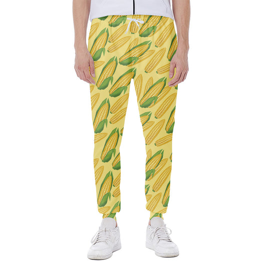 Corn Cob Pattern Print Scuba Joggers