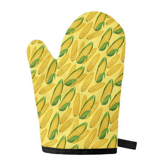 Corn Cob Pattern Print Single Oven Mitt