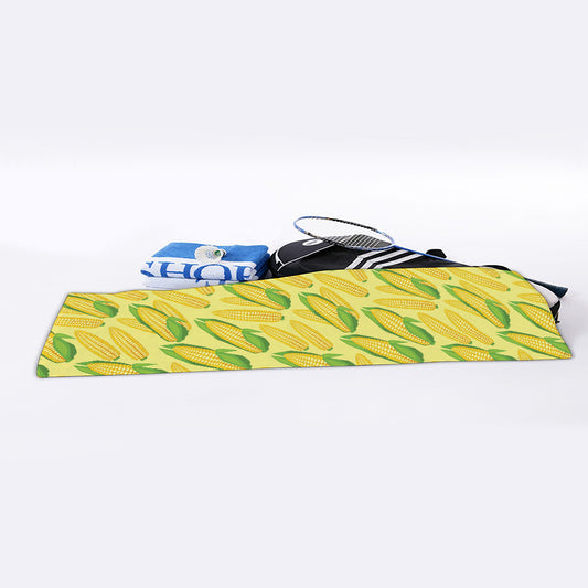 Corn Cob Pattern Print Sports Towel