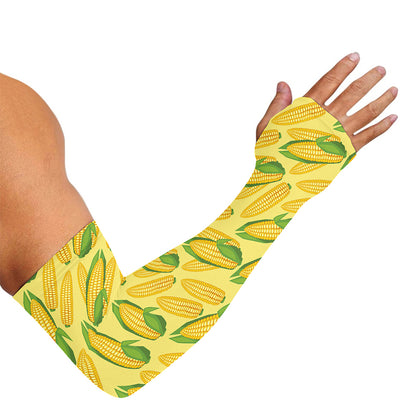 Corn Cob Pattern Print Sun Protection Arm Sleeves