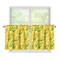 Corn Cob Pattern Print Tier Curtains