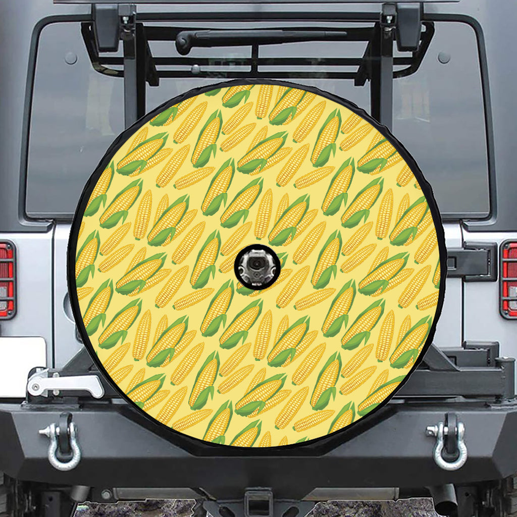 Corn Cob Pattern Print Tire Cover With Camera Hole