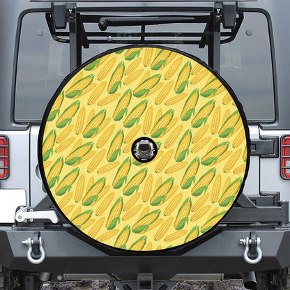 Corn Cob Pattern Print Tire Cover With Camera Hole