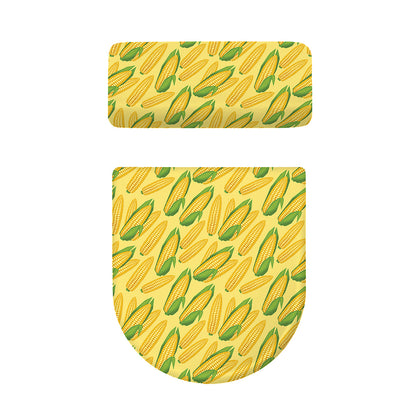 Corn Cob Pattern Print Toilet Lid And Tank Cover Set