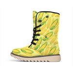 Corn Cob Pattern Print Winter Boots