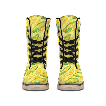 Corn Cob Pattern Print Winter Boots