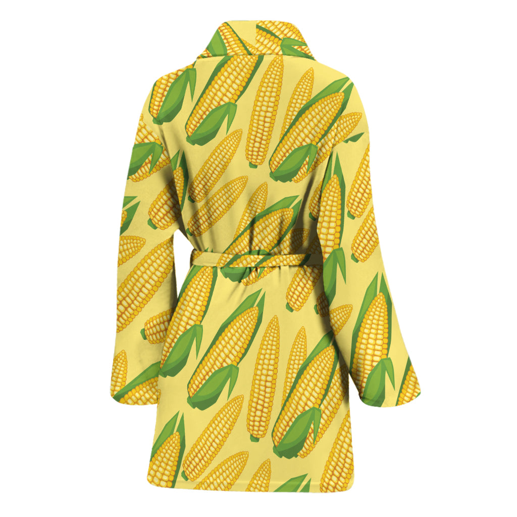 Corn Cob Pattern Print Women's Bathrobe