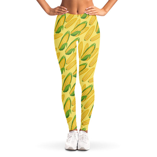 Corn Cob Pattern Print Women's Leggings