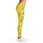 Corn Cob Pattern Print Women's Leggings