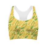 Corn Cob Pattern Print Women's Sports Bra