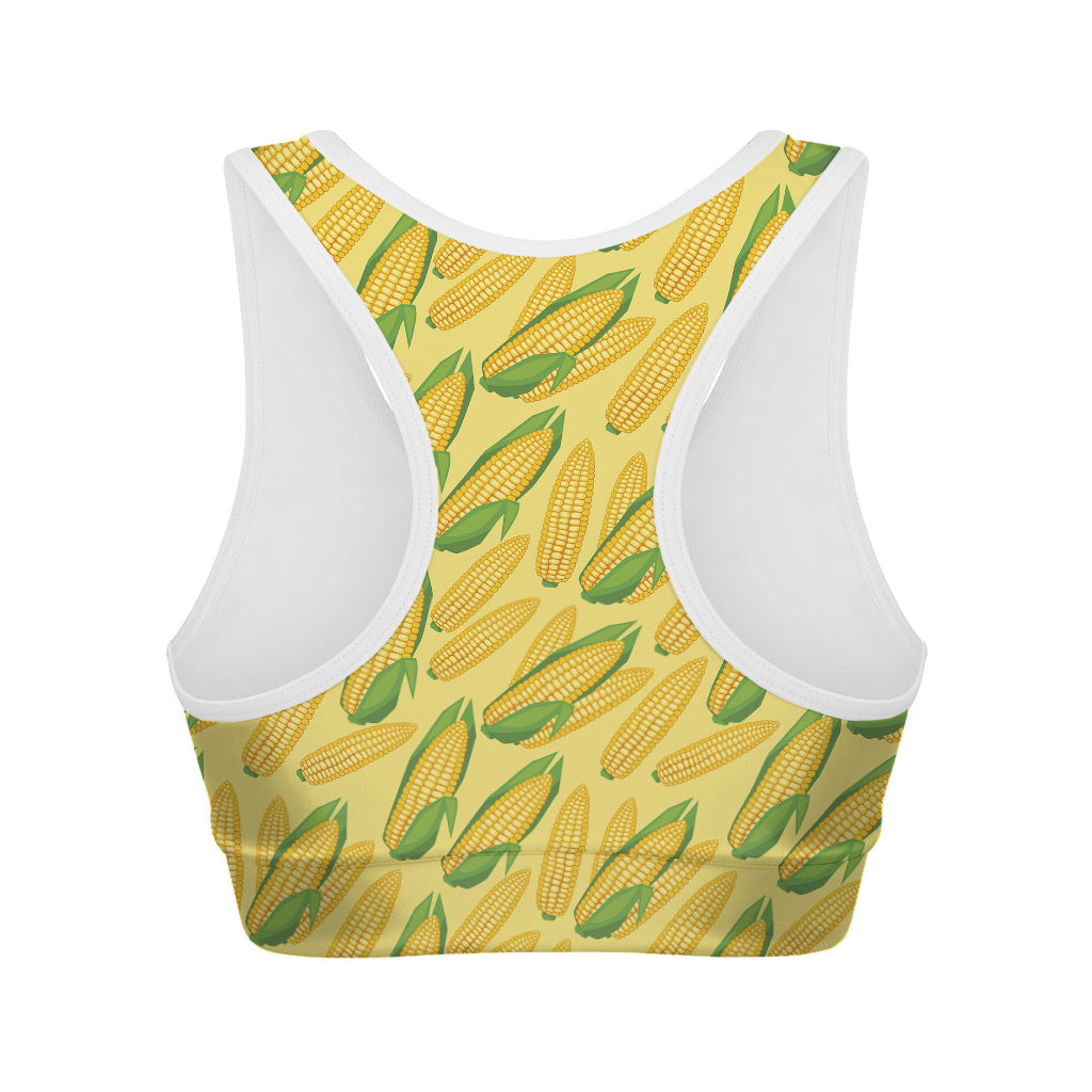 Corn Cob Pattern Print Women's Sports Bra