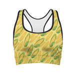 Corn Cob Pattern Print Women's Sports Bra