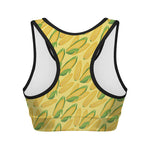 Corn Cob Pattern Print Women's Sports Bra