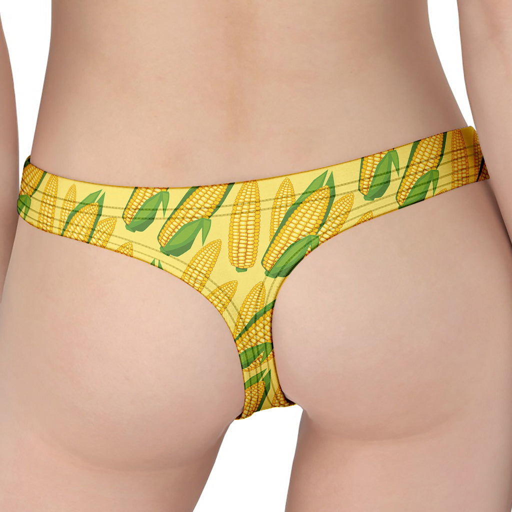 Corn Cob Pattern Print Women's Thong