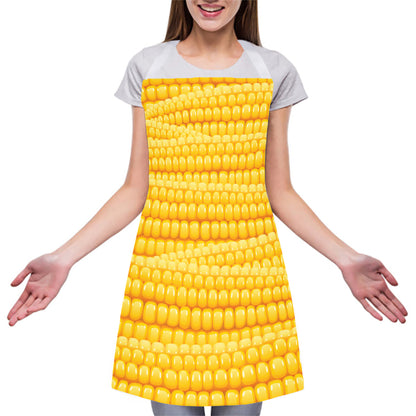 Corn Pattern Print Adjustable Apron
