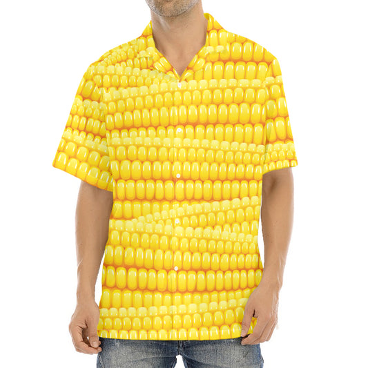 Corn Pattern Print Aloha Shirt