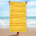 Corn Pattern Print Beach Towel