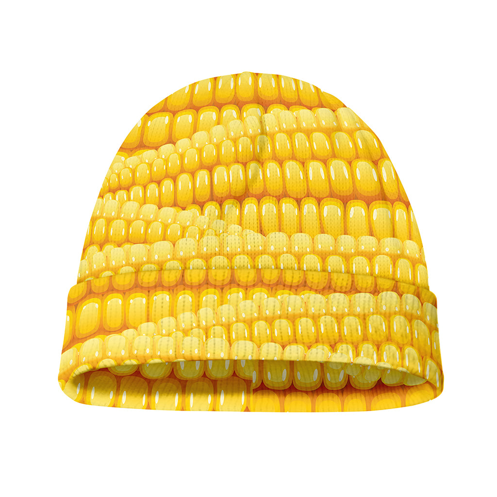 Corn Pattern Print Beanie