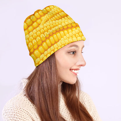 Corn Pattern Print Beanie