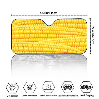 Corn Pattern Print Car Windshield Sun Shade