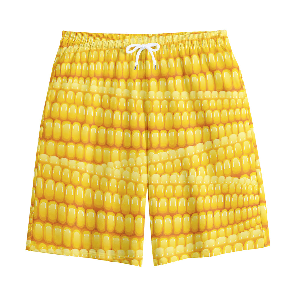Corn Pattern Print Cotton Shorts