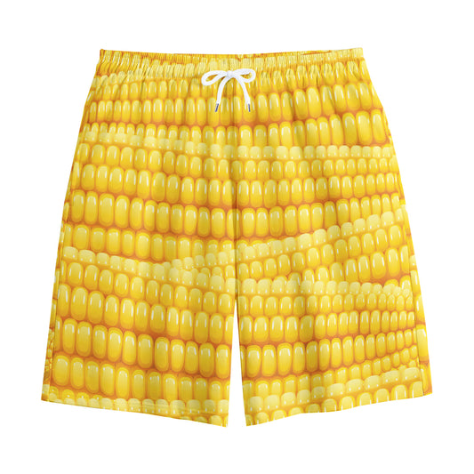 Corn Pattern Print Cotton Shorts
