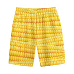 Corn Pattern Print Cotton Shorts