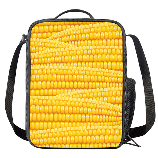 Corn Pattern Print Crossbody Lunch Bag