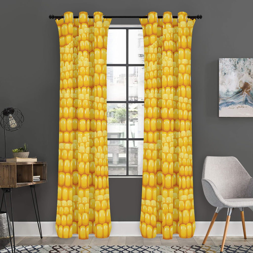 Corn Pattern Print Curtain