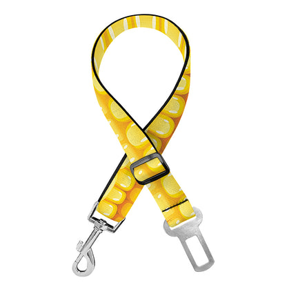 Corn Pattern Print Dog Seat Belt