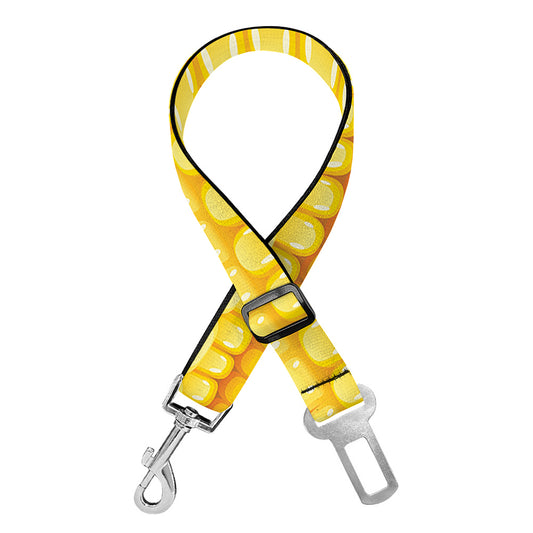 Corn Pattern Print Dog Seat Belt