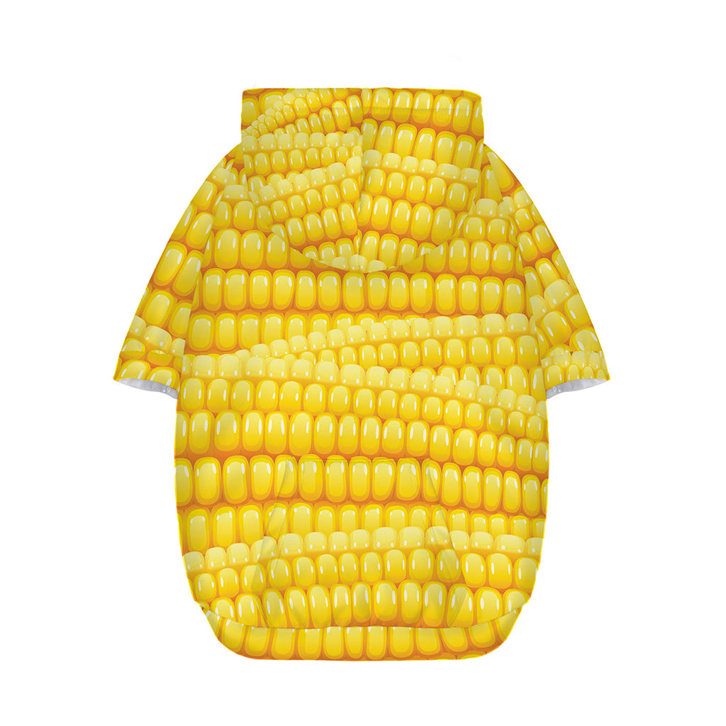 Corn Pattern Print Dog Zip Up Hoodie