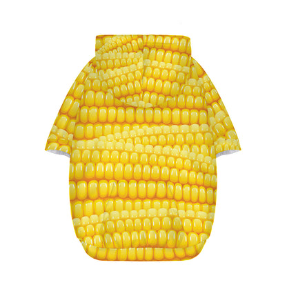 Corn Pattern Print Dog Zip Up Hoodie