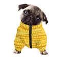 Corn Pattern Print Dog Zip Up Jacket