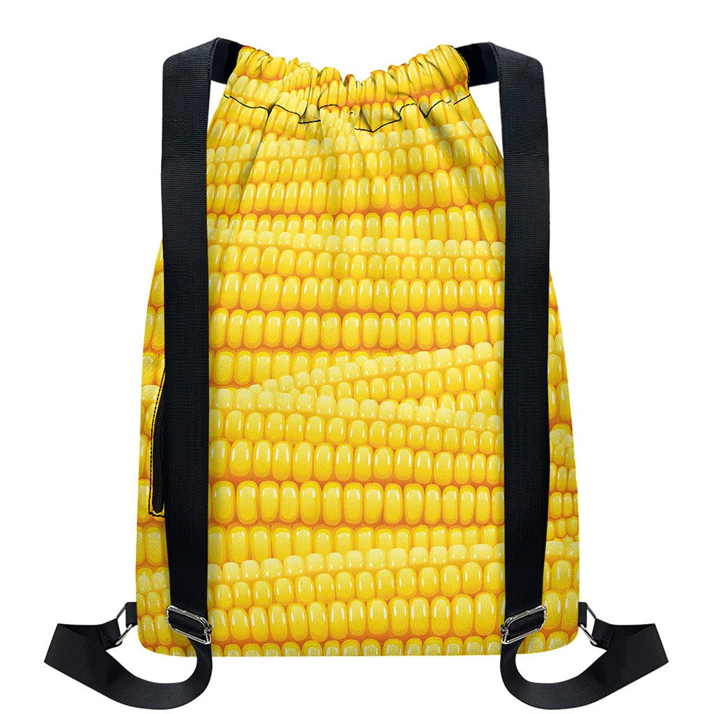 Corn Pattern Print Drawstring Backpack