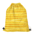 Corn Pattern Print Drawstring Bag