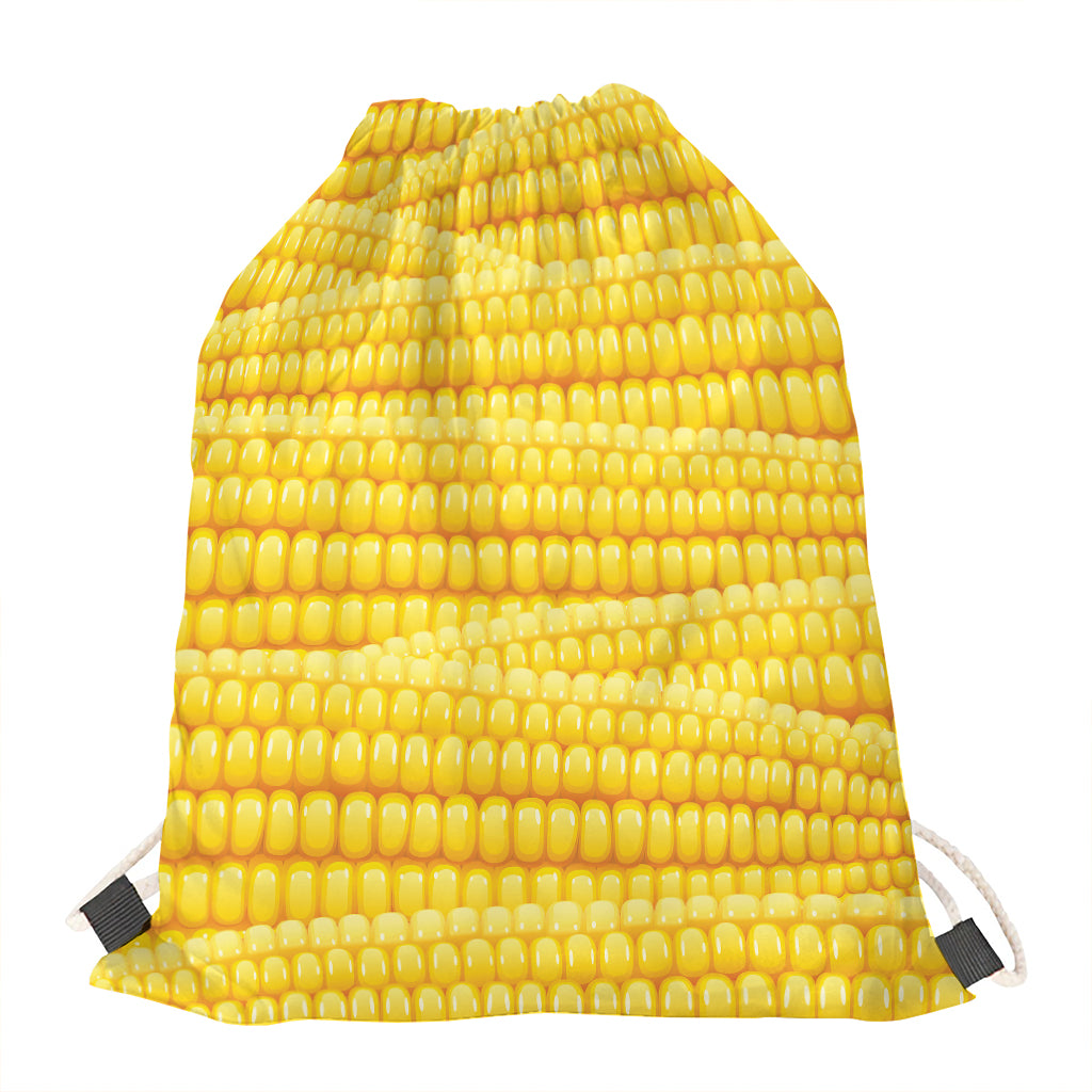 Corn Pattern Print Drawstring Bag