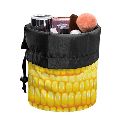 Corn Pattern Print Drawstring Makeup Bag