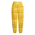 Corn Pattern Print Fleece Lined Knit Pants