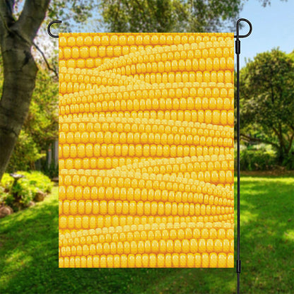 Corn Pattern Print Garden Flag